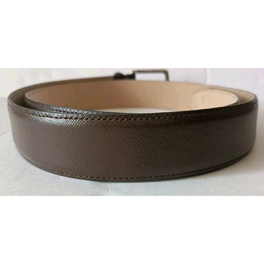 Barneys New York Leather Dress Belt Sz 42 Made In Italy Brown Old Money Classic